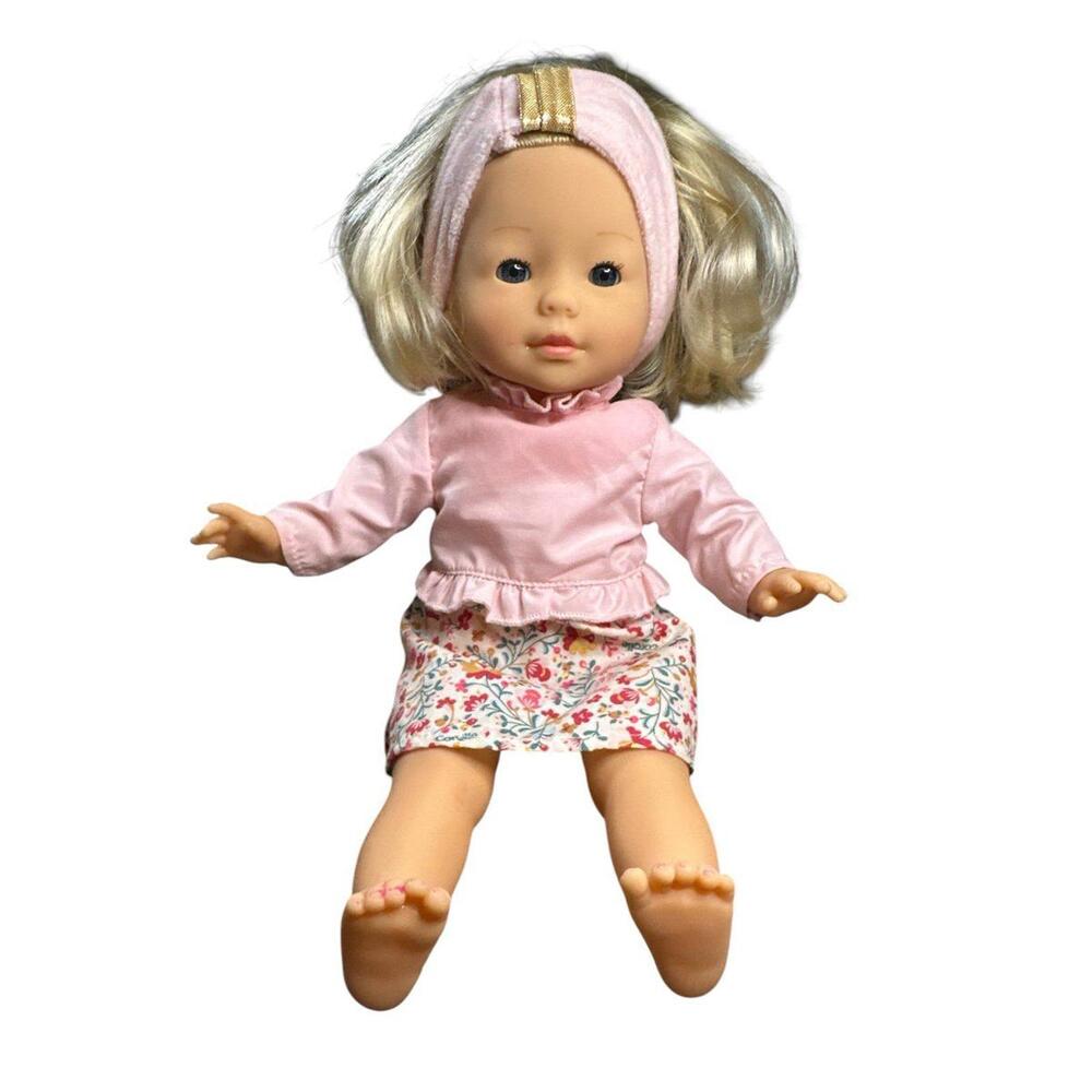 Corolle Ma Pia 14" Doll - with Pink Floral Outfit and Matching Headband, Soft-Bo